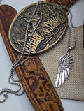 Large Single Feather Necklace