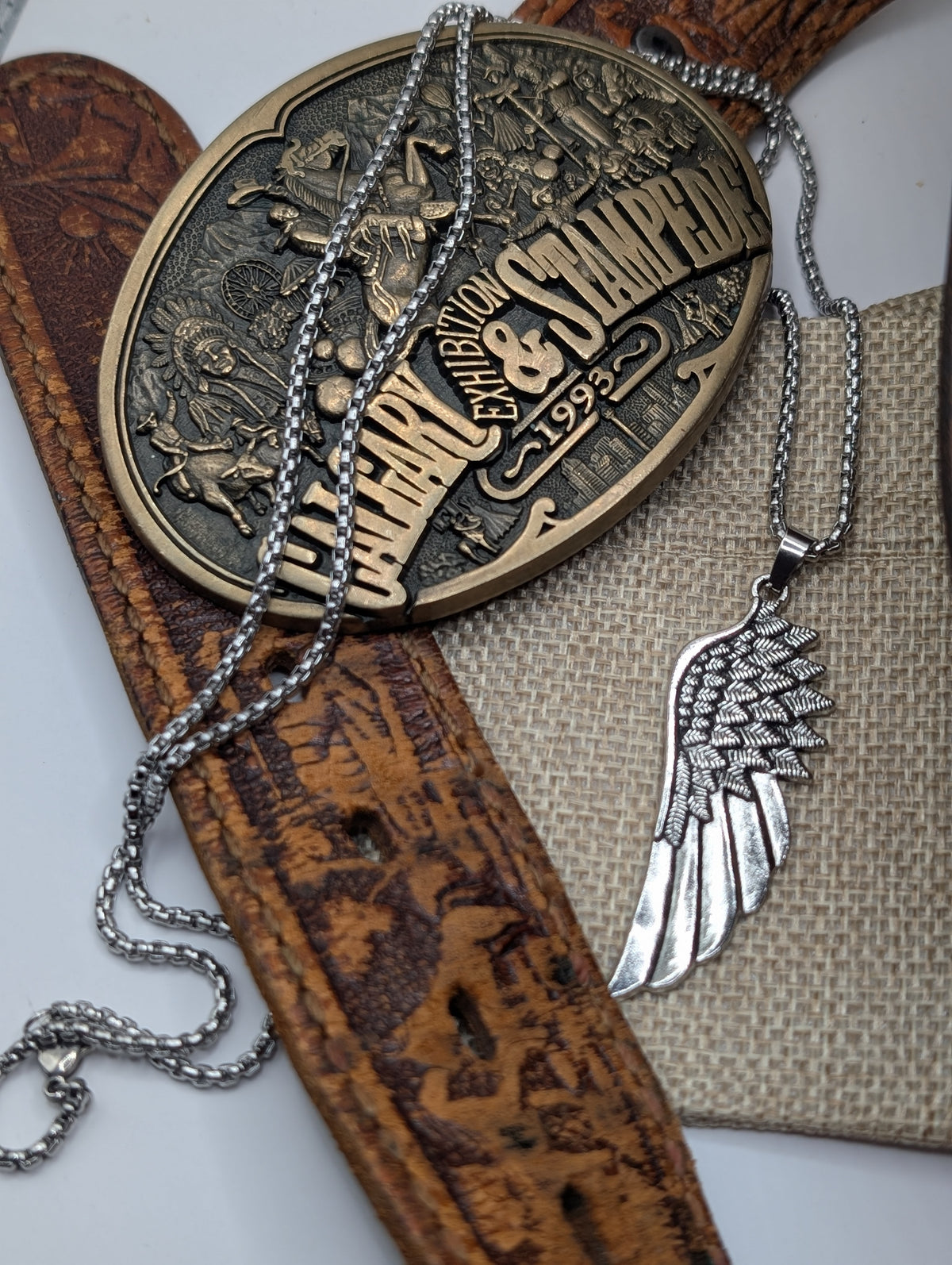 Large Single Feather Necklace