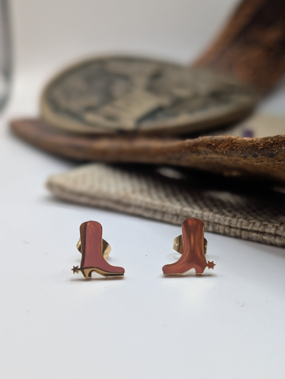 Cowboy Boot Stud Earrings