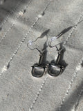 Horsebit drop earrings