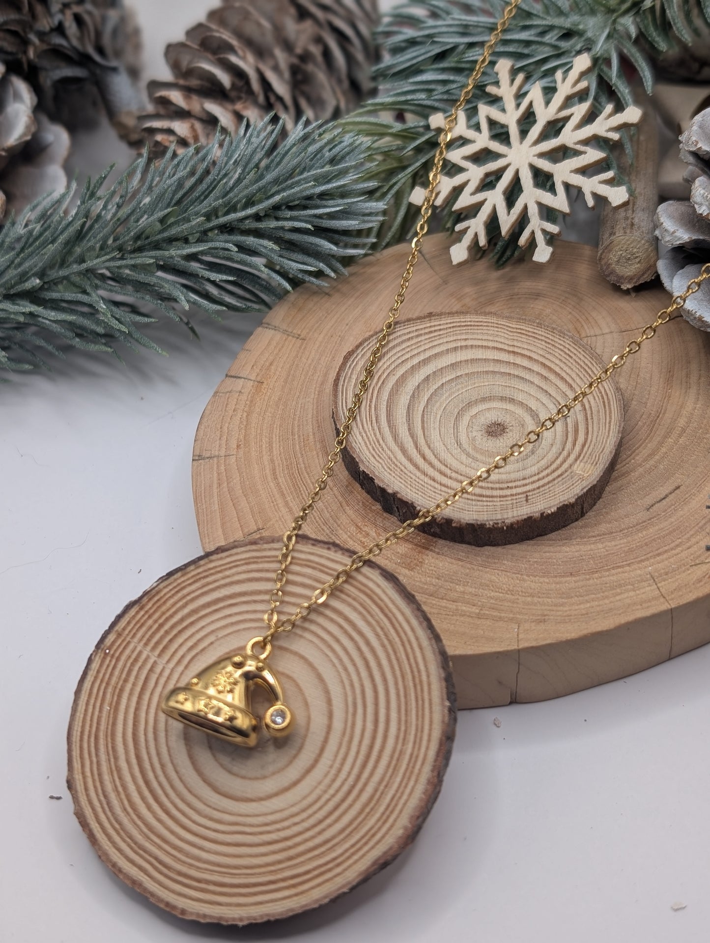 Gold Santa Hat Pendant