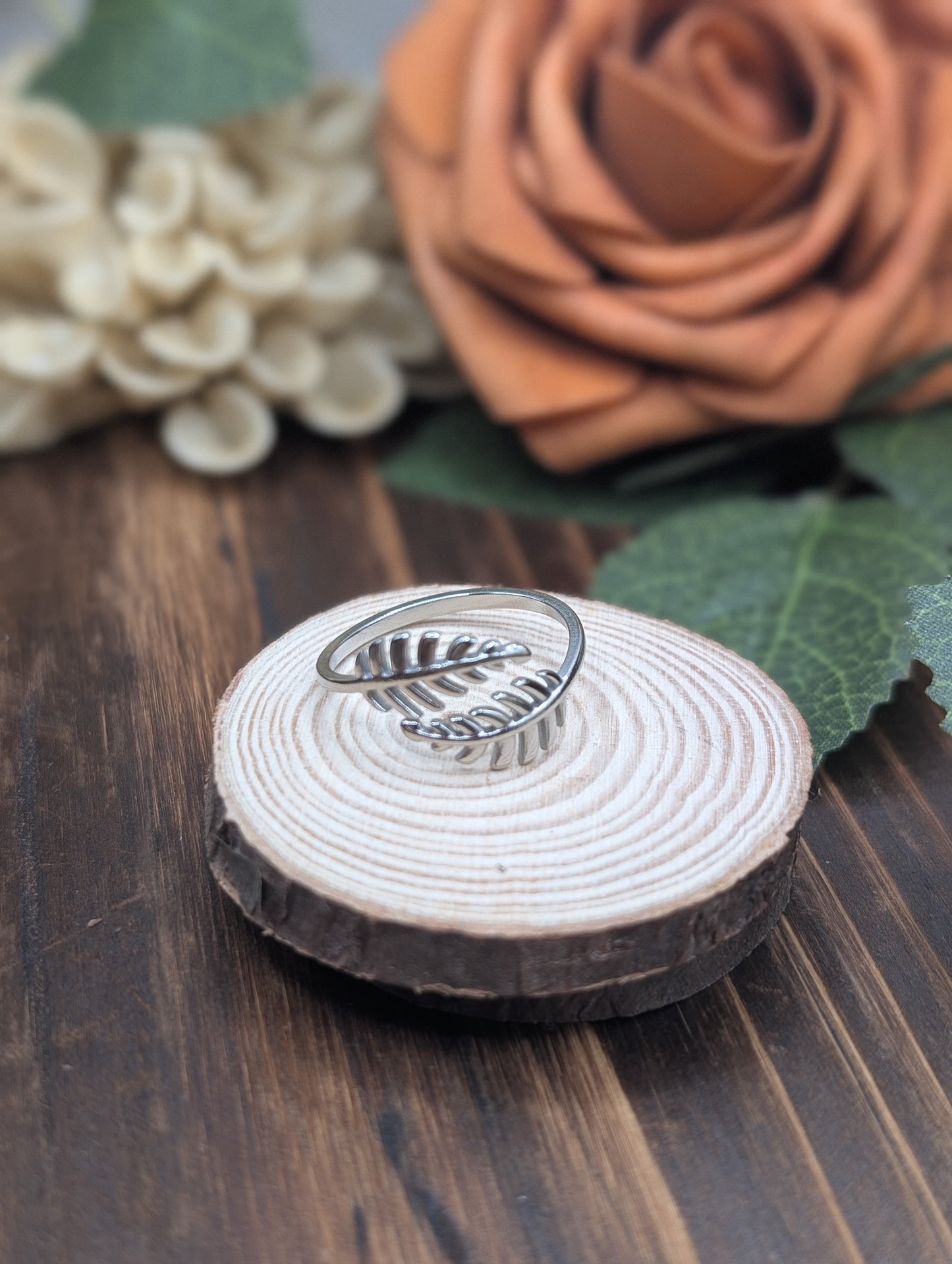 Olive Vine Adjustable Silver & Gold Rings