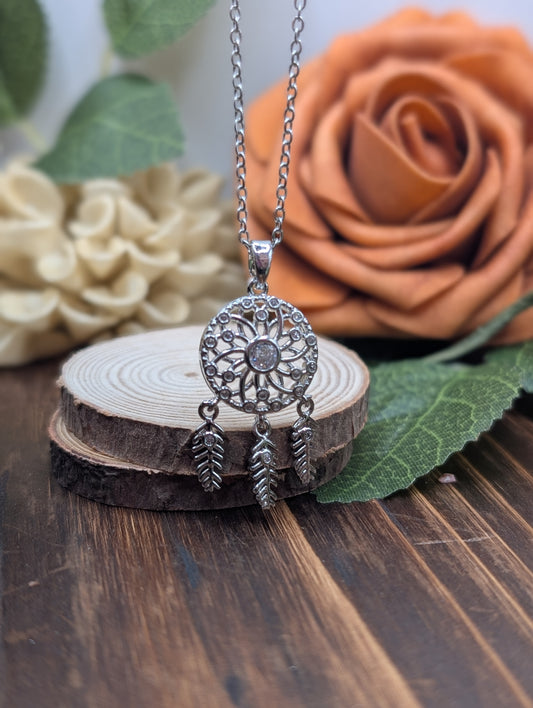 Dreamcatcher Silver Necklace