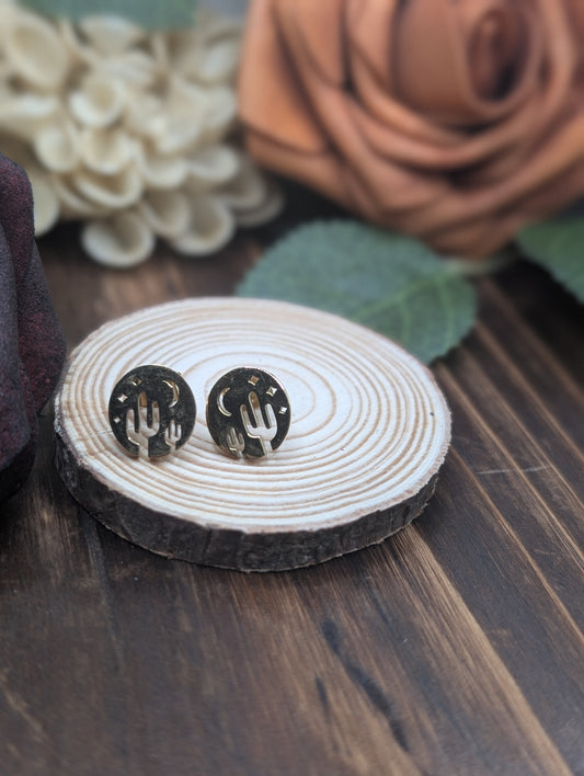 Desert Scene stud earrings