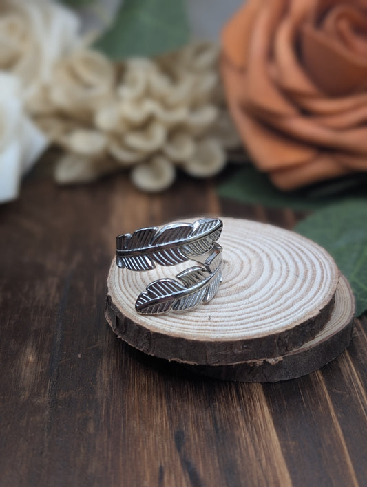 Silver Thrasher Adjustable Wrap Ring